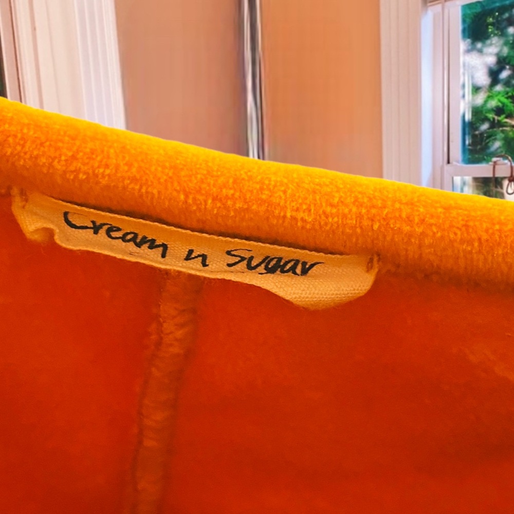 mustard orange velour velvety oversized pullover sweater 🔮 - Picture 3 of 8